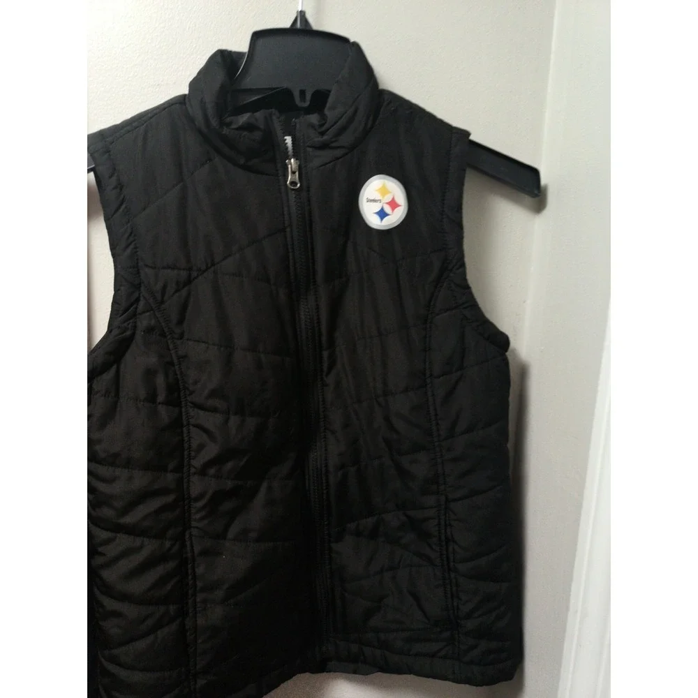 Women's Medium NFL Team Apparel Pittsburgh Steelers Vest Black